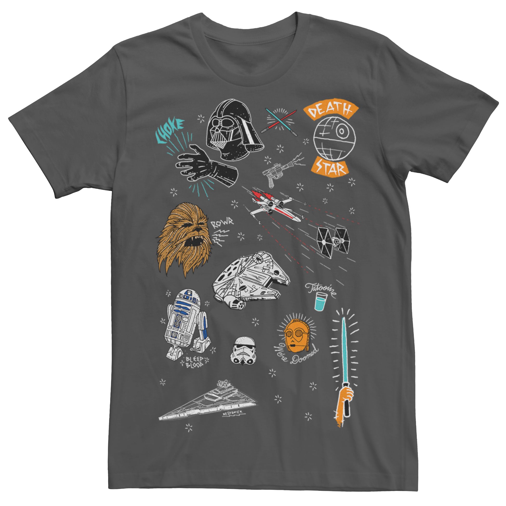 цена Мужская футболка с рисунками персонажей «Звездных войн» Licensed Character