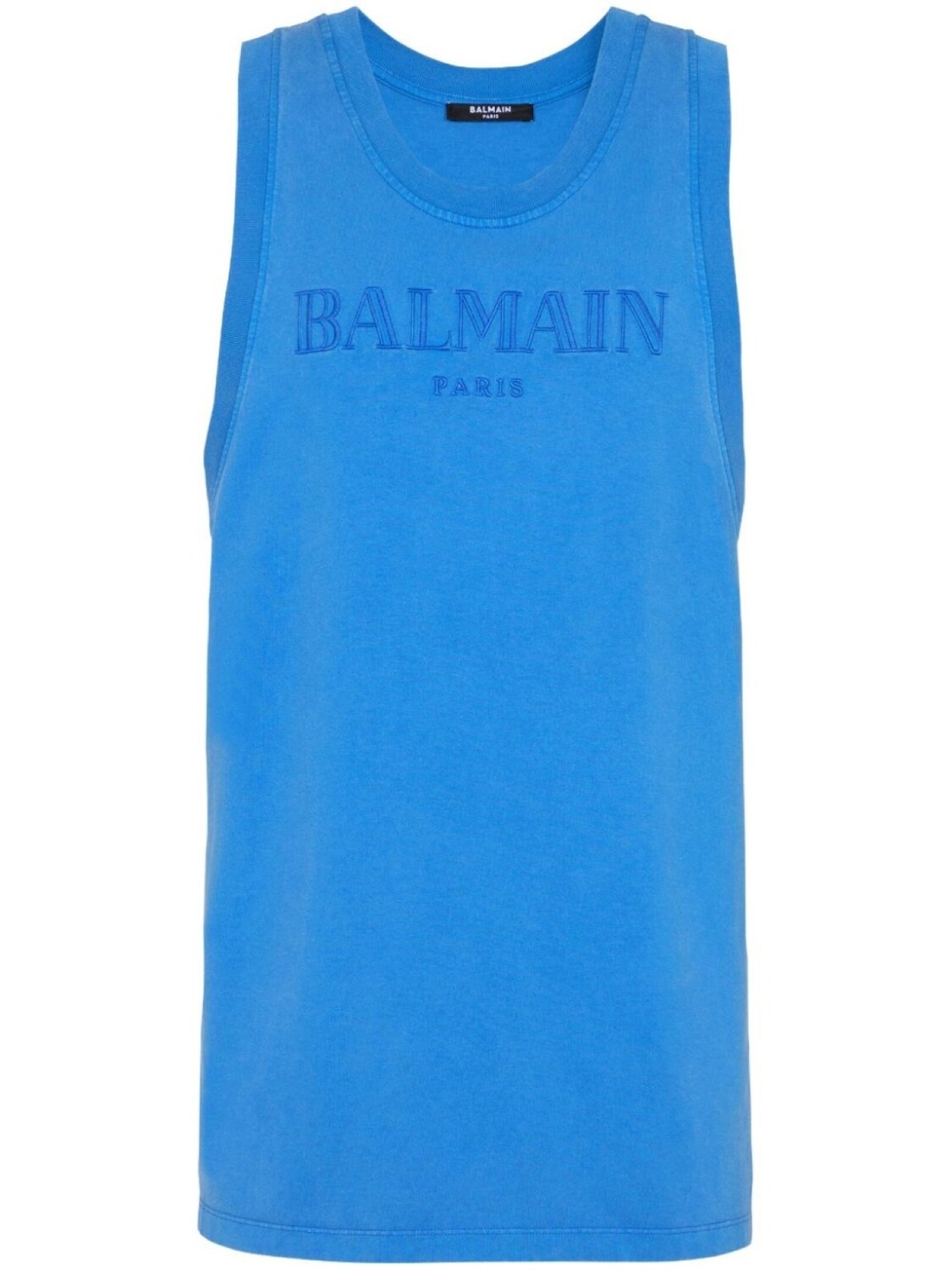 

Balmain топ с вышитым логотипом, синий
