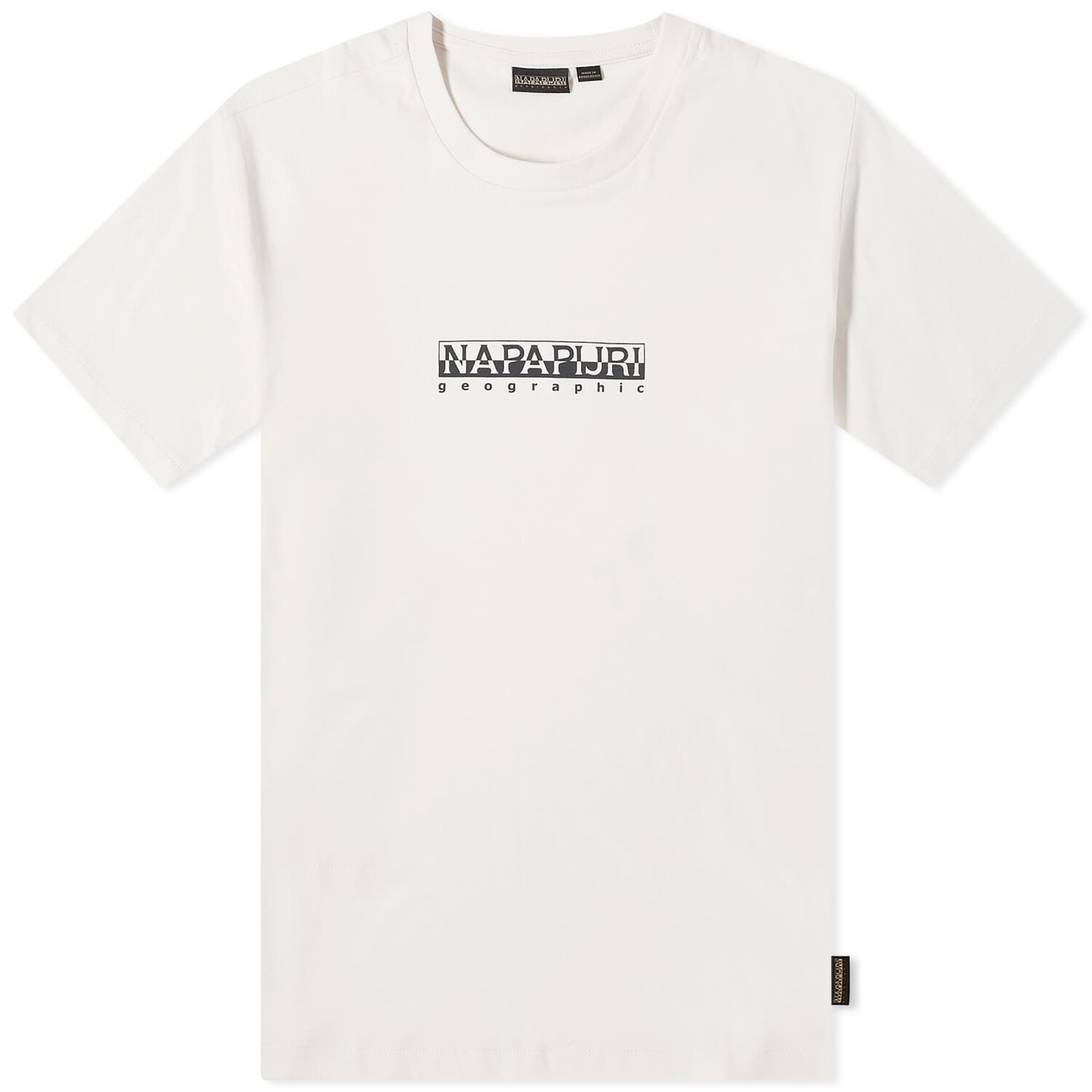 цена Футболка Napapijri Box Logo, цвет White Whisper