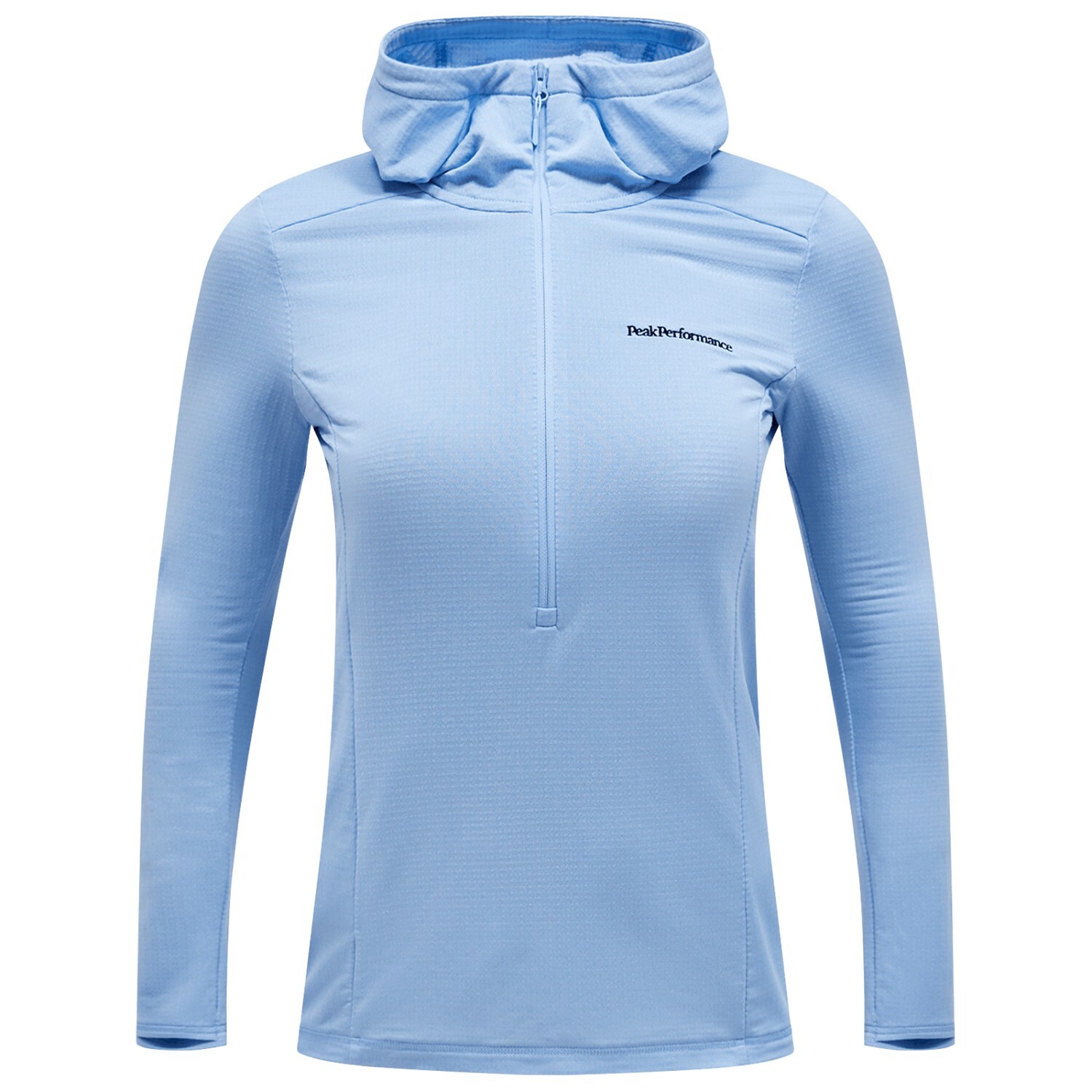 Флисовый свитер Peak Performance Women's Light Hooded Fleece Half Zip, цвет Amity Blue