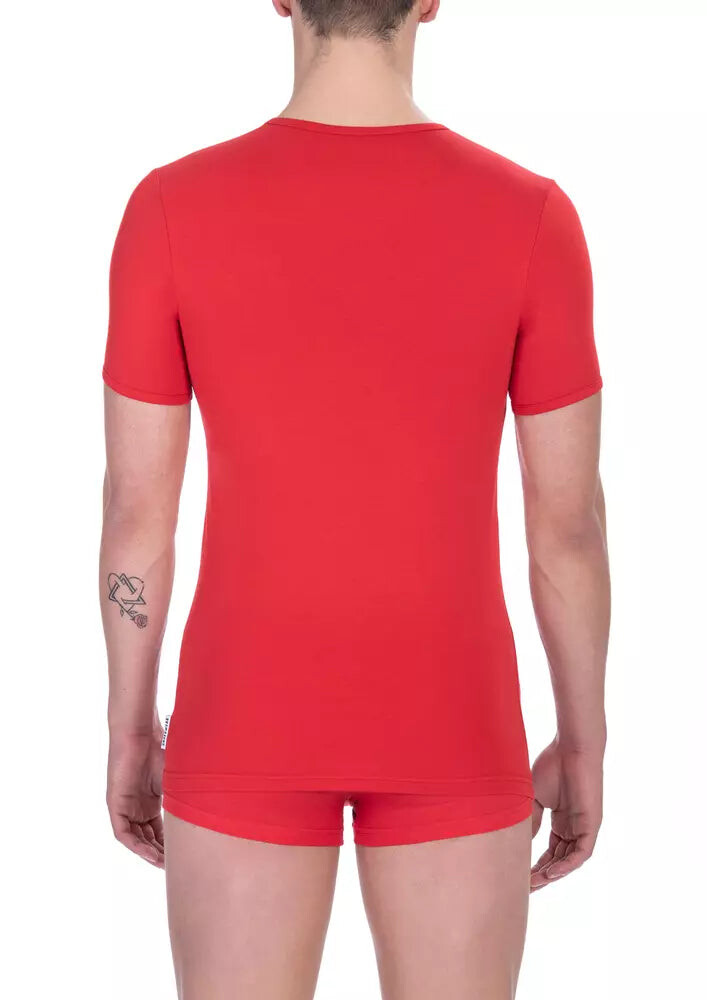 

Хлопковая мужская футболка Bikkembergs, красный