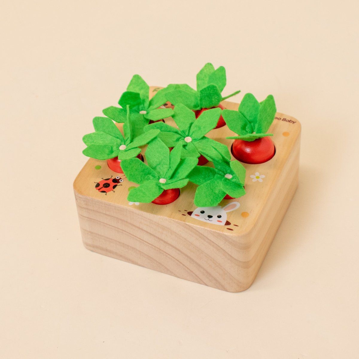 Деревянная игрушечная головоломка с морковкой Popfun цена и фото