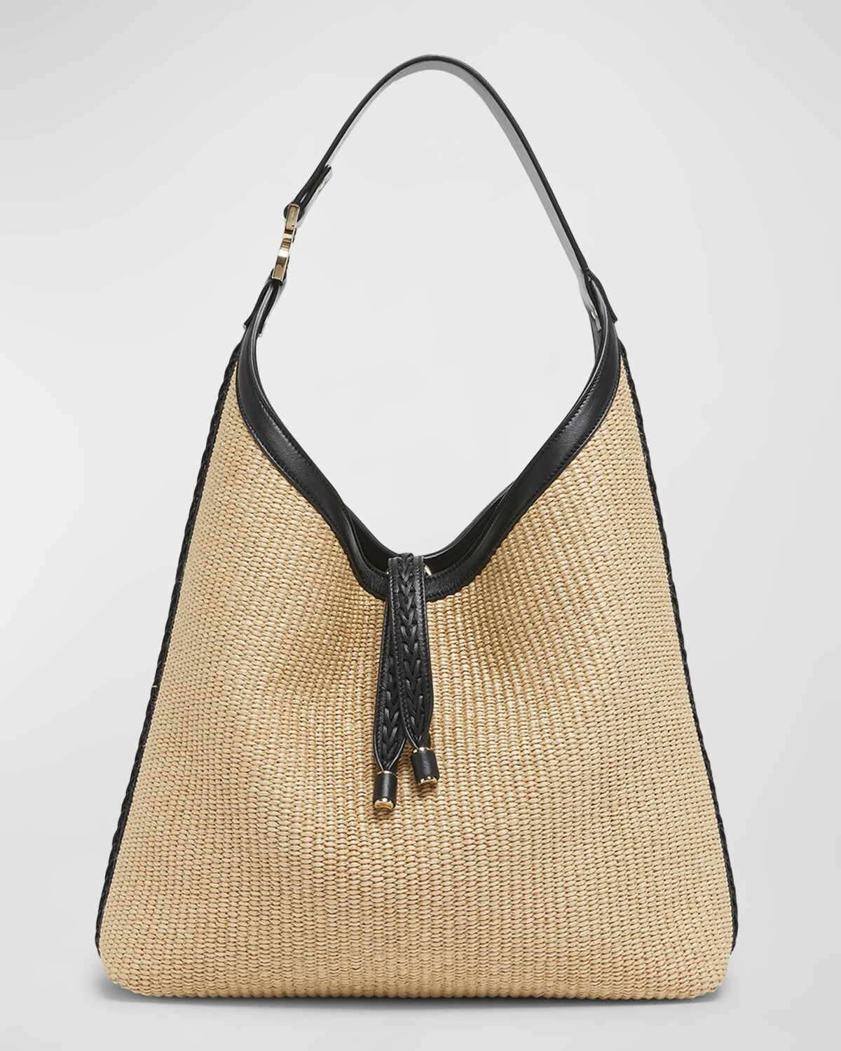 

Сумка-хобо Marcie из рафии и кожи Chloé, цвет Hot Sand