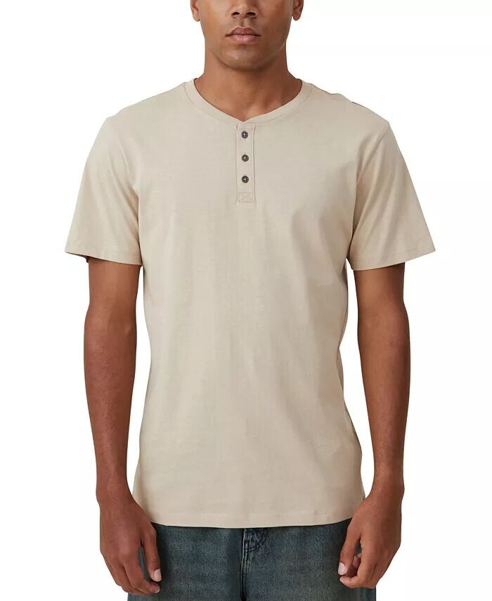

Мужская футболка Хенли COTTON ON, бежевый