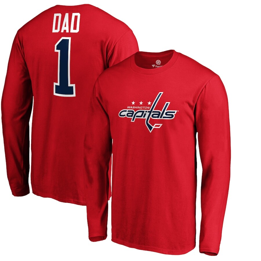 

Футболка с длинным рукавом Fanatics Branded Washington Capitals, красный