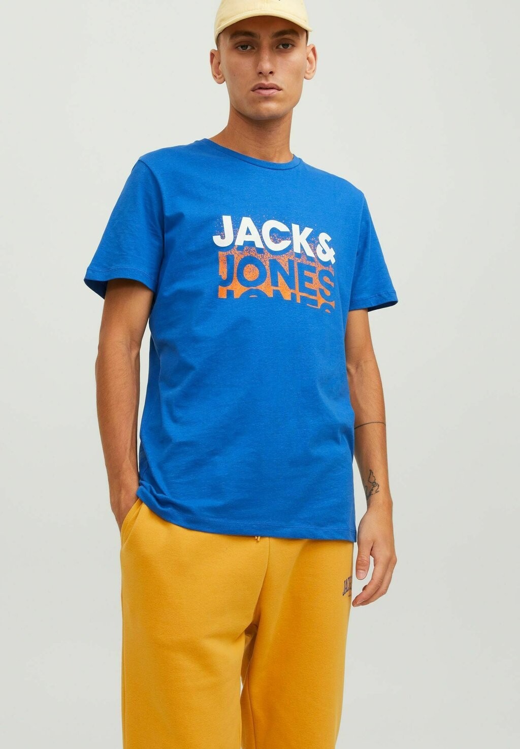 

Футболка с принтом Jack & Jones, темно-синий меланж