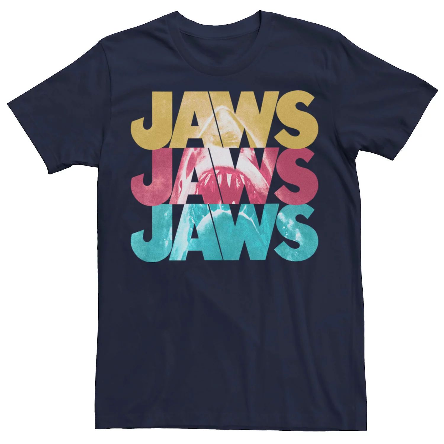 Мужская футболка с логотипом Jaws и повторяющимся узором Licensed Character