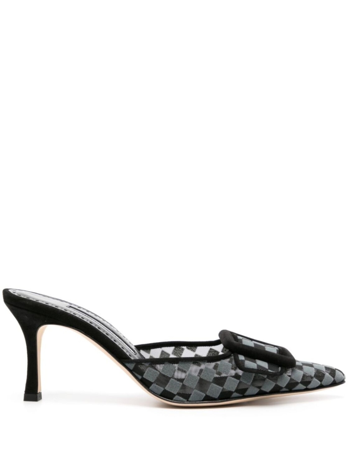 

Manolo Blahnik мюли Maysale 50 в клетку, черный