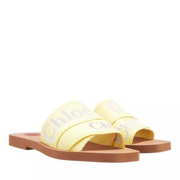 

Сандалии woody flat mule yellow & Chloé, желтый
