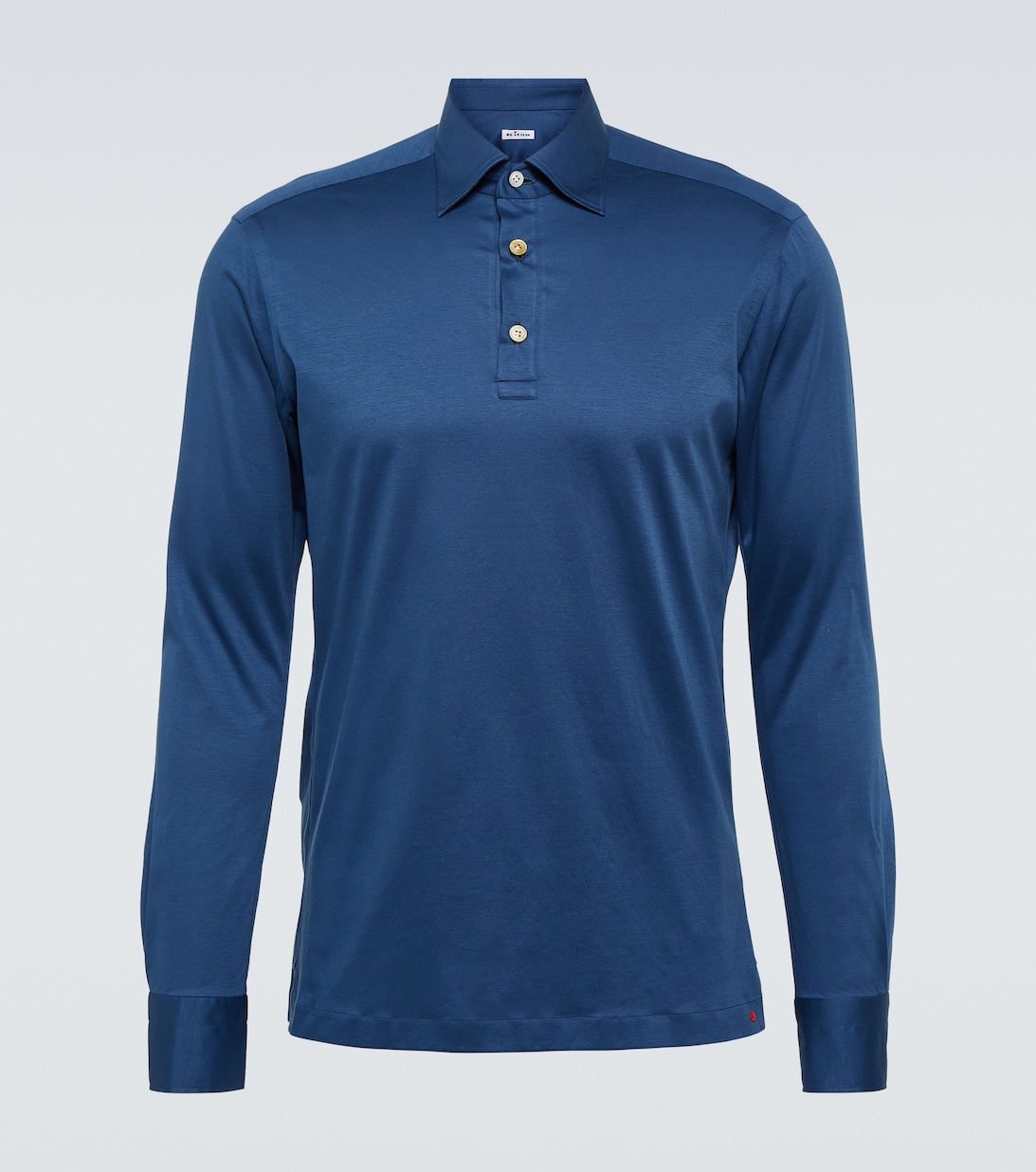 Рубашка поло из хлопка Kiton, синий цена и фото
