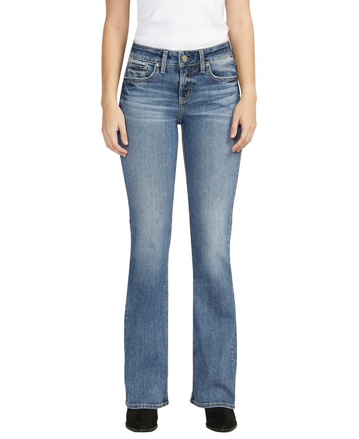 цена Женские джинсы Suki со средней посадкой и пышным кроем Bootcut Silver Jeans Co., цвет Indigo