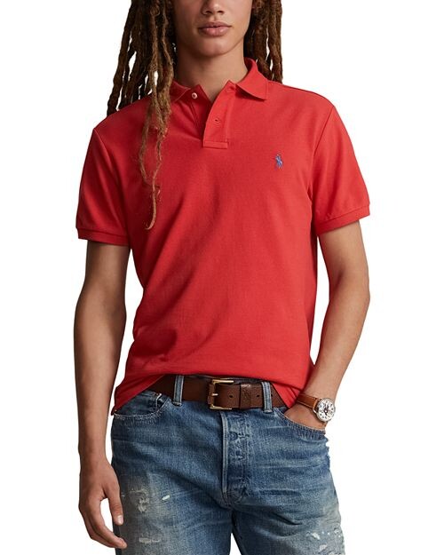 

Рубашка поло из сетчатой ткани приталенного кроя на заказ Polo Ralph Lauren, цвет Red