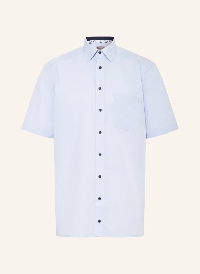 Рубашка с короткими рукавами luxor комфортного кроя Olymp, синий