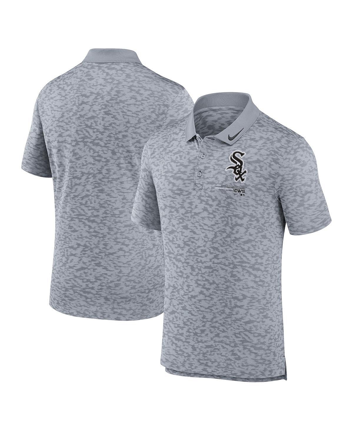 Мужская серая рубашка-поло Chicago White Sox Next Level Nike носки nike fc barcelona snkr sox размер 34 38