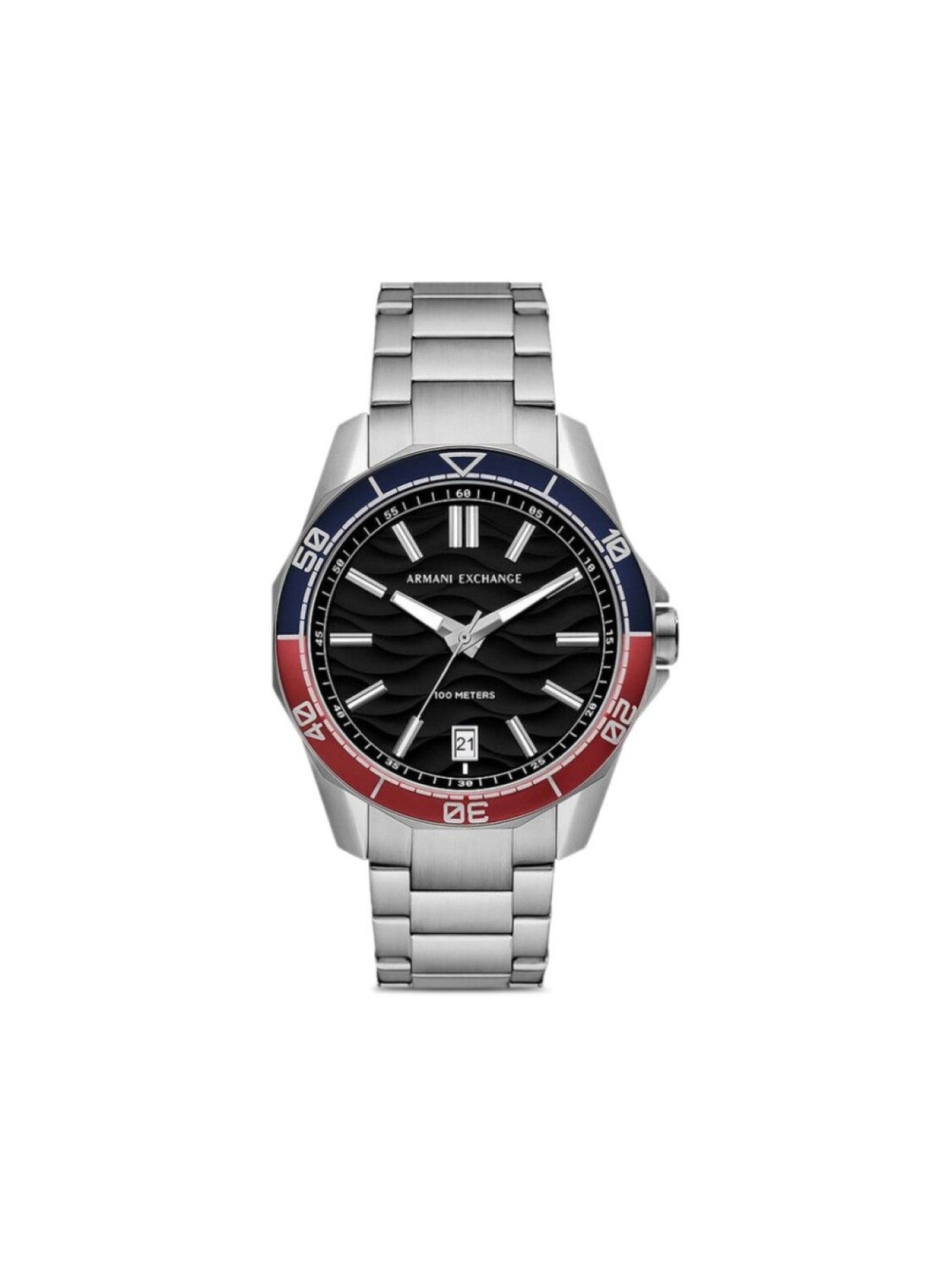 

Armani Exchange Трехстрелочные часы с датой, 44 мм, черный