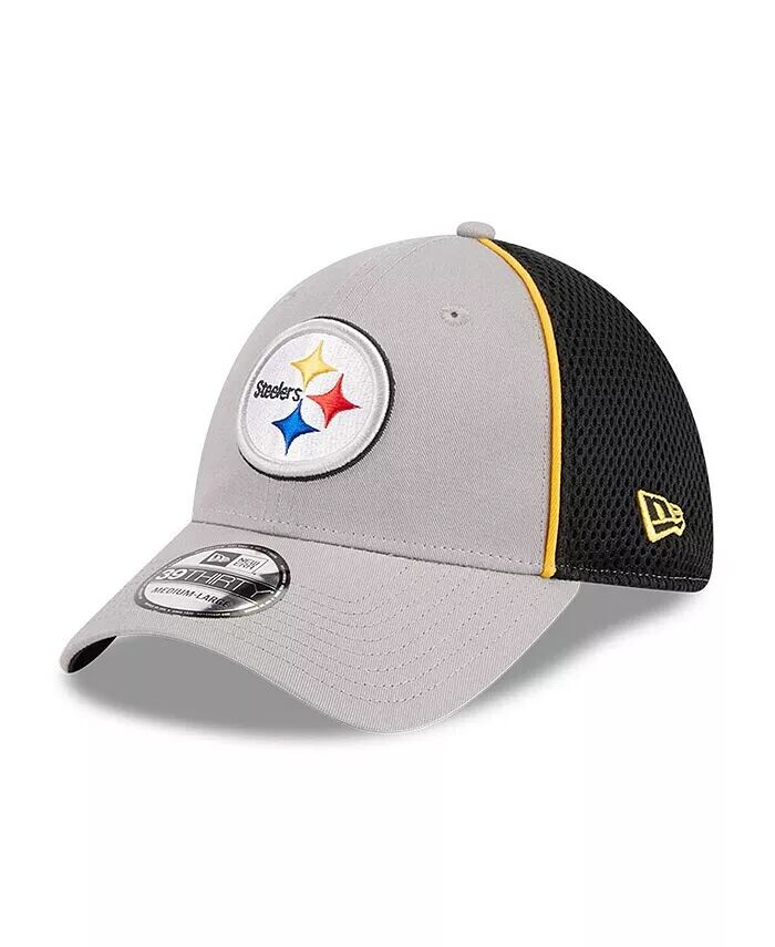 

Мужская серая кепка Pittsburgh Steelers Pipe 39THIRTY Flex Hat New Era, серый