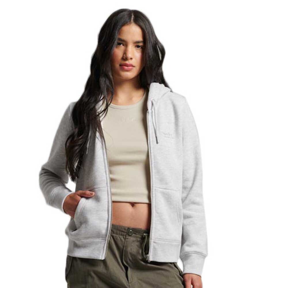 

Толстовка Superdry Essential Logo Full Zip, бежевый