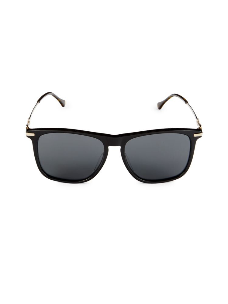 

Прямоугольные солнцезащитные очки 56MM Gucci, цвет Black Gold