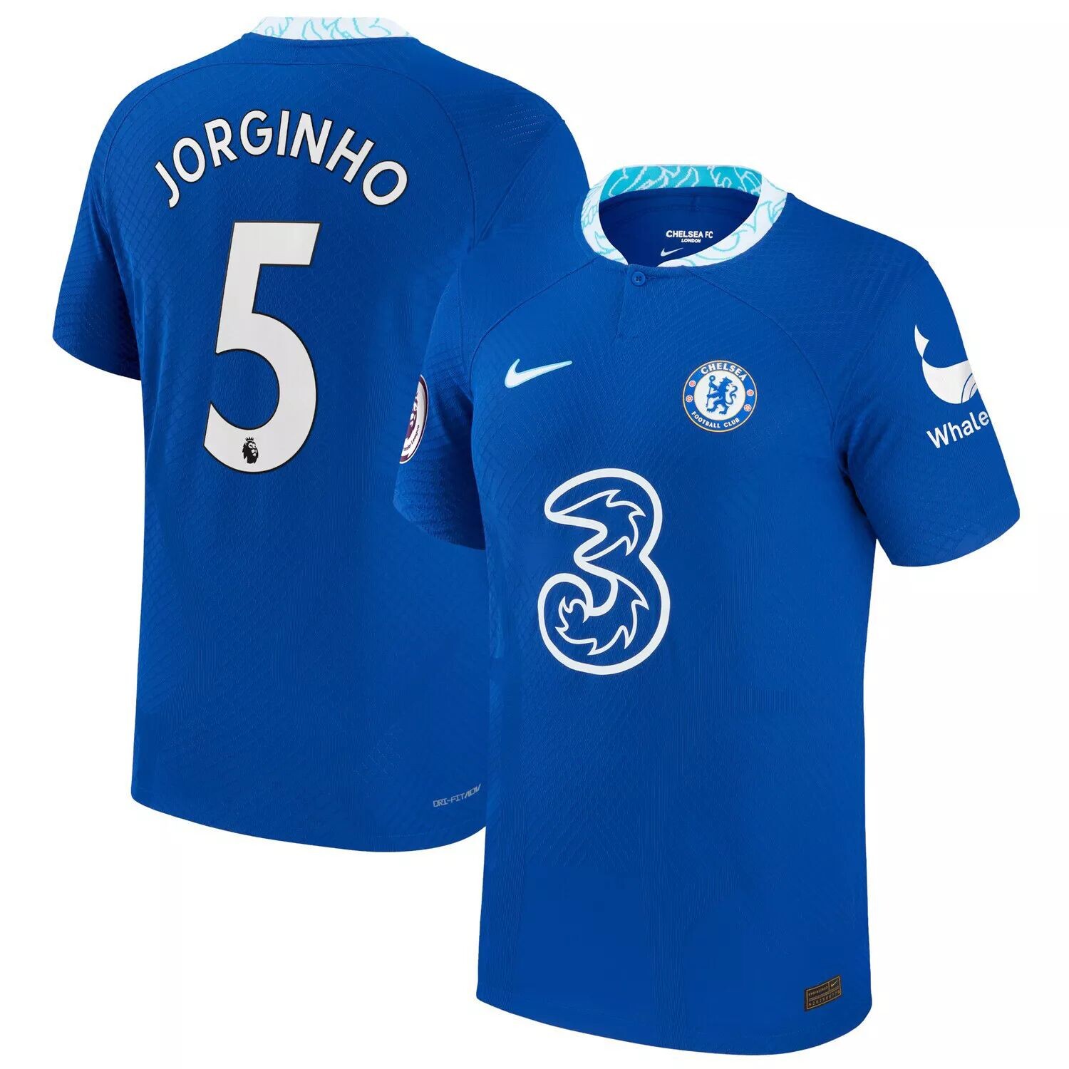 

Мужская домашняя аутентичная майка Jorginho Blue Chelsea 2022/23 Nike
