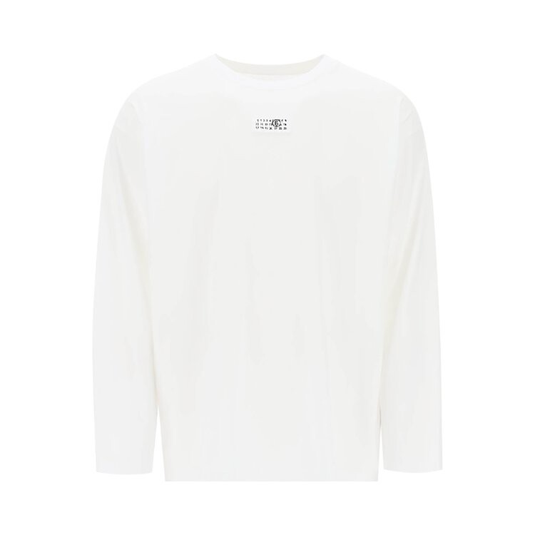 

Футболка MM6 Maison Margiela Logo Long-Sleeve 'White', белый