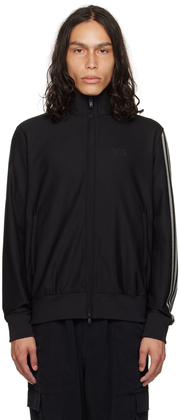 

Черная спортивная куртка с 3 полосками Y-3, Черный