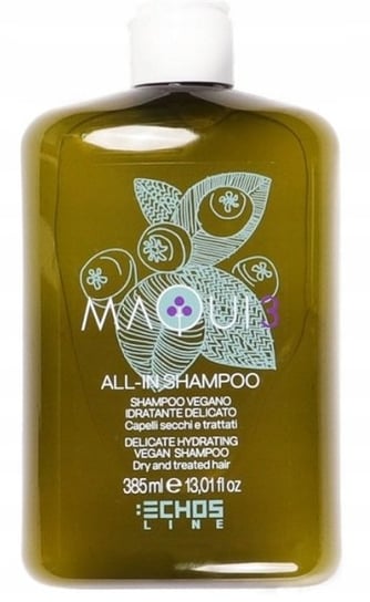 Нежный шампунь, увлажняющий сухие и поврежденные волосы, очищающий и увлажняющий веганский Echosline Maqui 3 All in Shampoo 