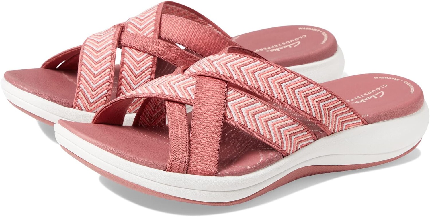 

Сандалии на плоской подошве Mira Grove Clarks, цвет Dusty Rose Textile