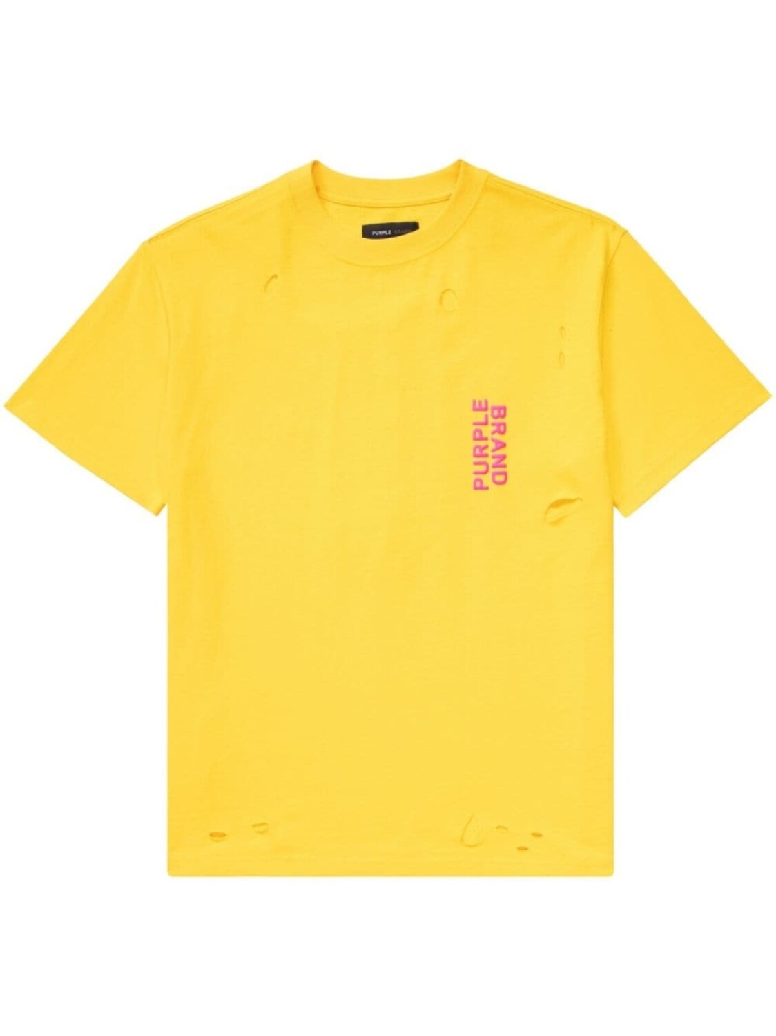 

Purple Brand футболка с эффектом потертости, желтый