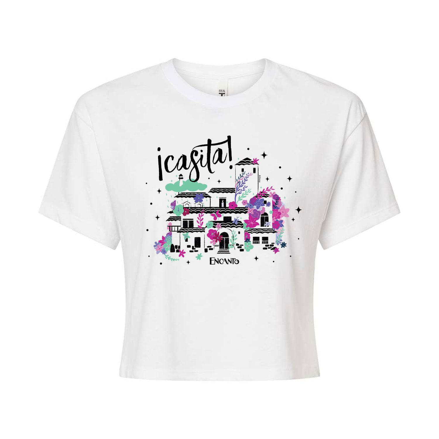 Укороченная футболка с рисунком Casita от Disney's Encanto Juniors Disney, белый
