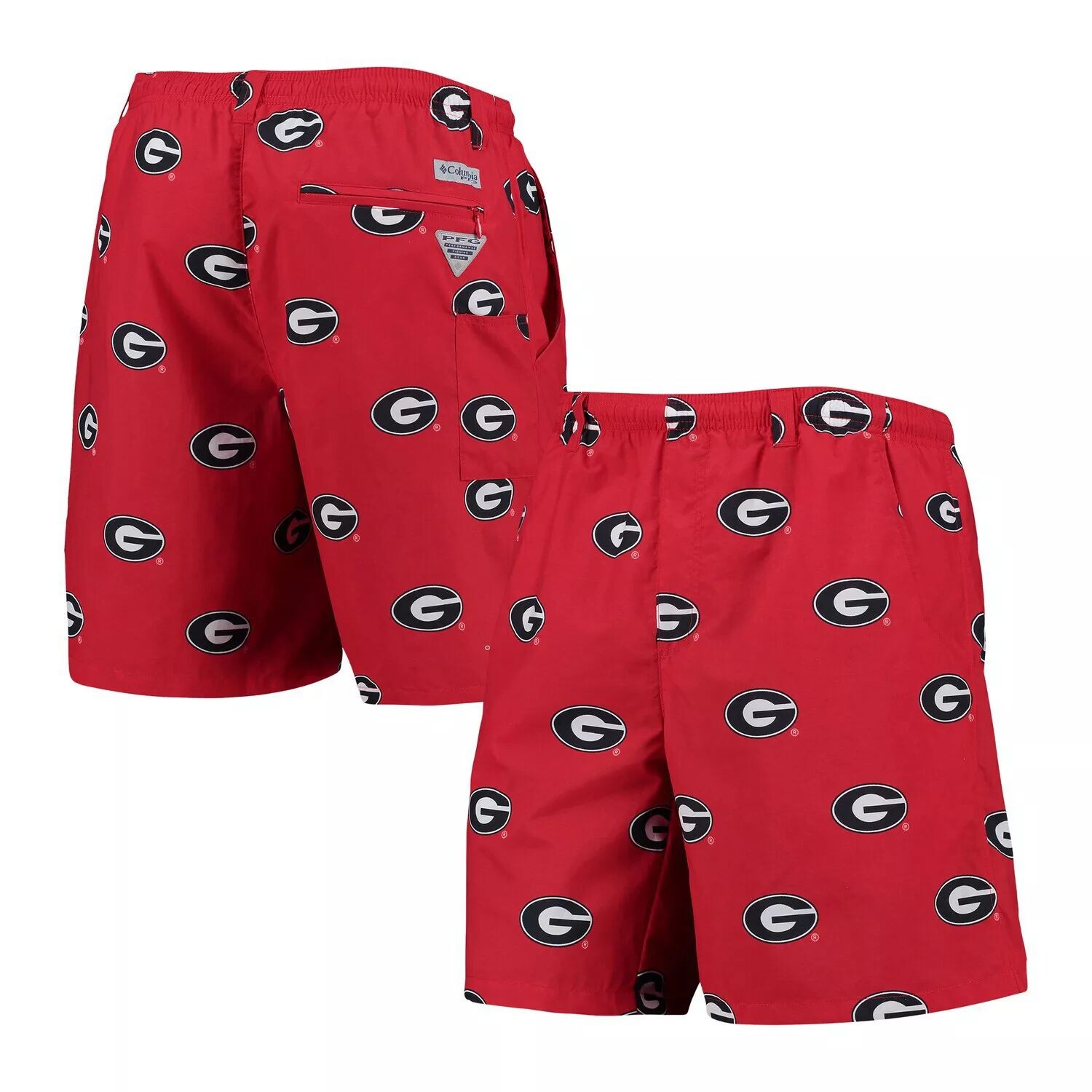 

Мужские гибридные шорты Columbia PFG Red Georgia Bulldogs Backcast II Omni-Shade