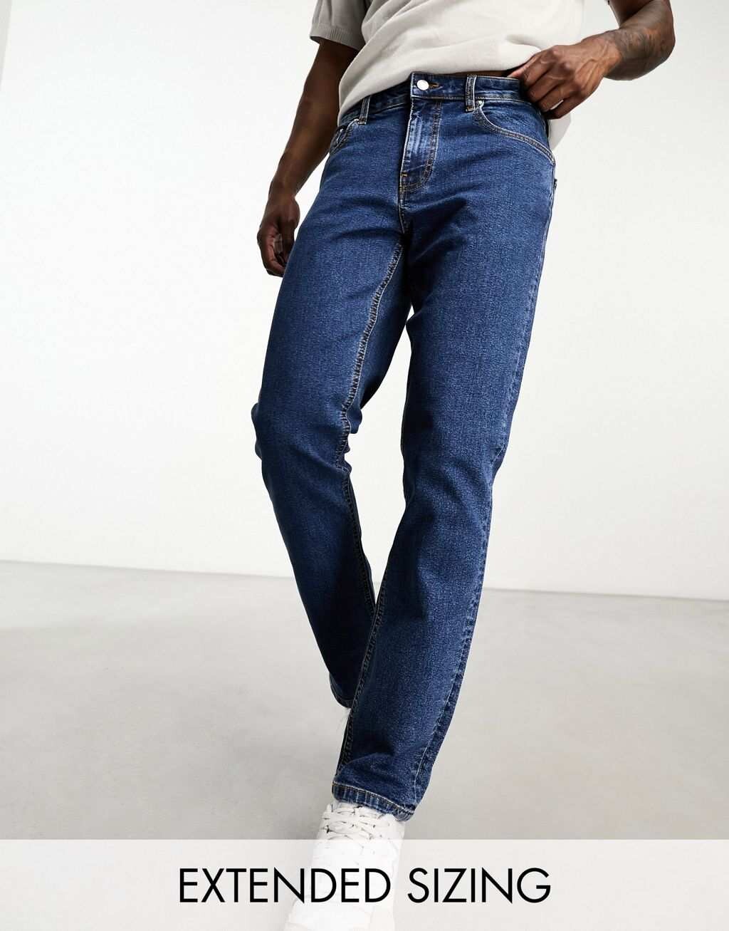 

Темные эластичные узкие джинсы ASOS DESIGN