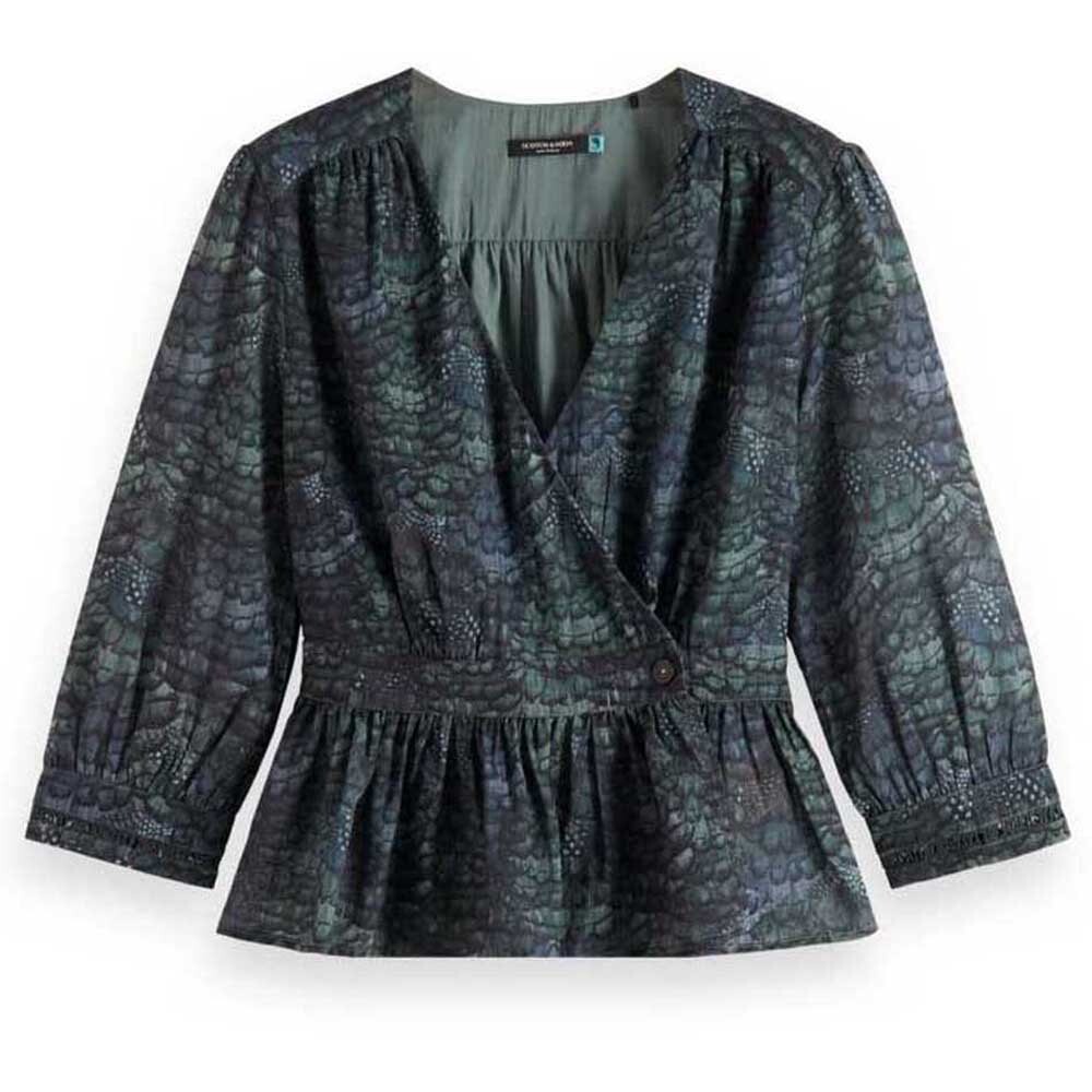 

Блузка Scotch & Soda Wrap, зеленый