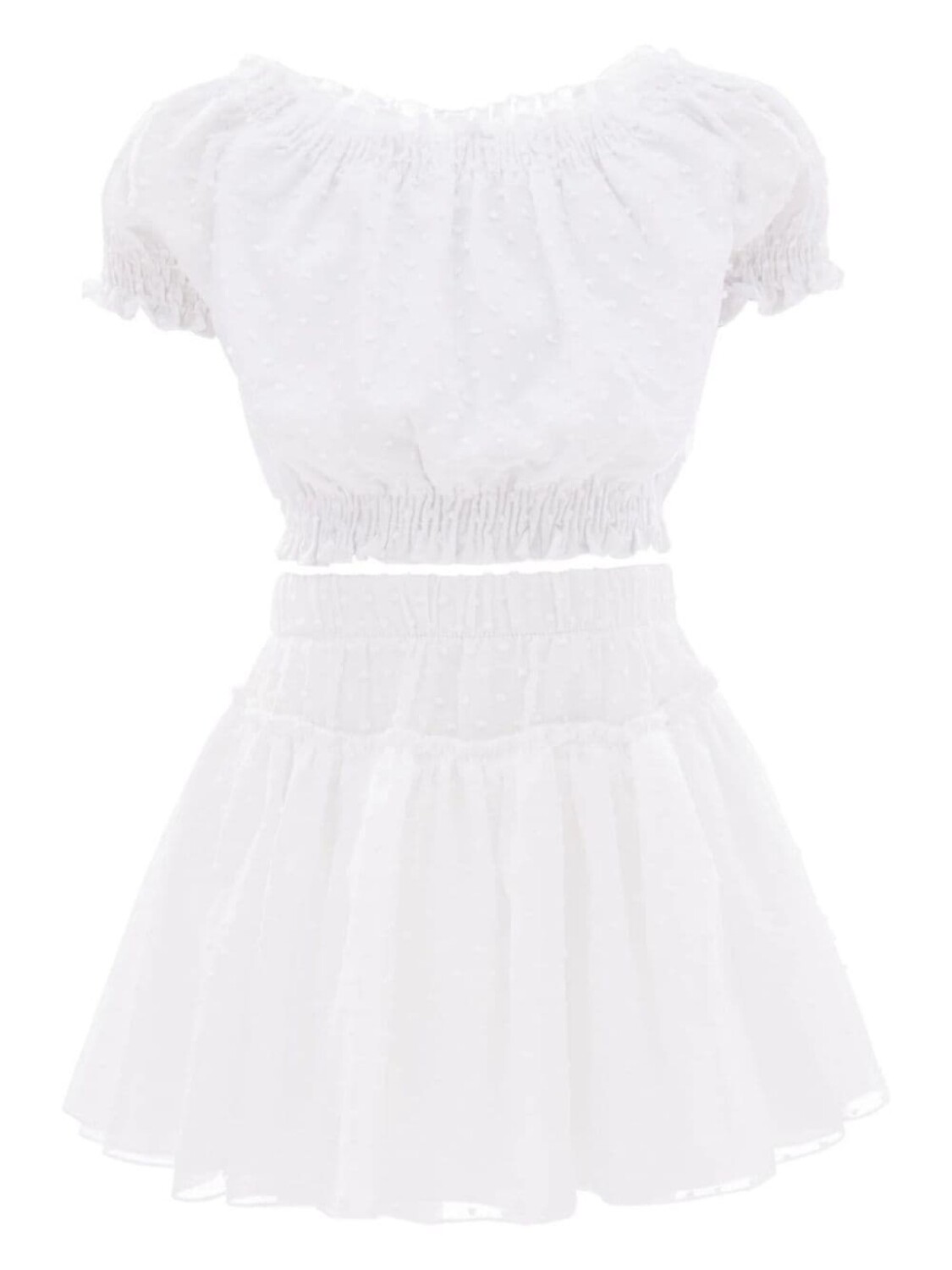 

Mimi Tutu комплект St. Tropez из топа и юбки с узором в горох, белый