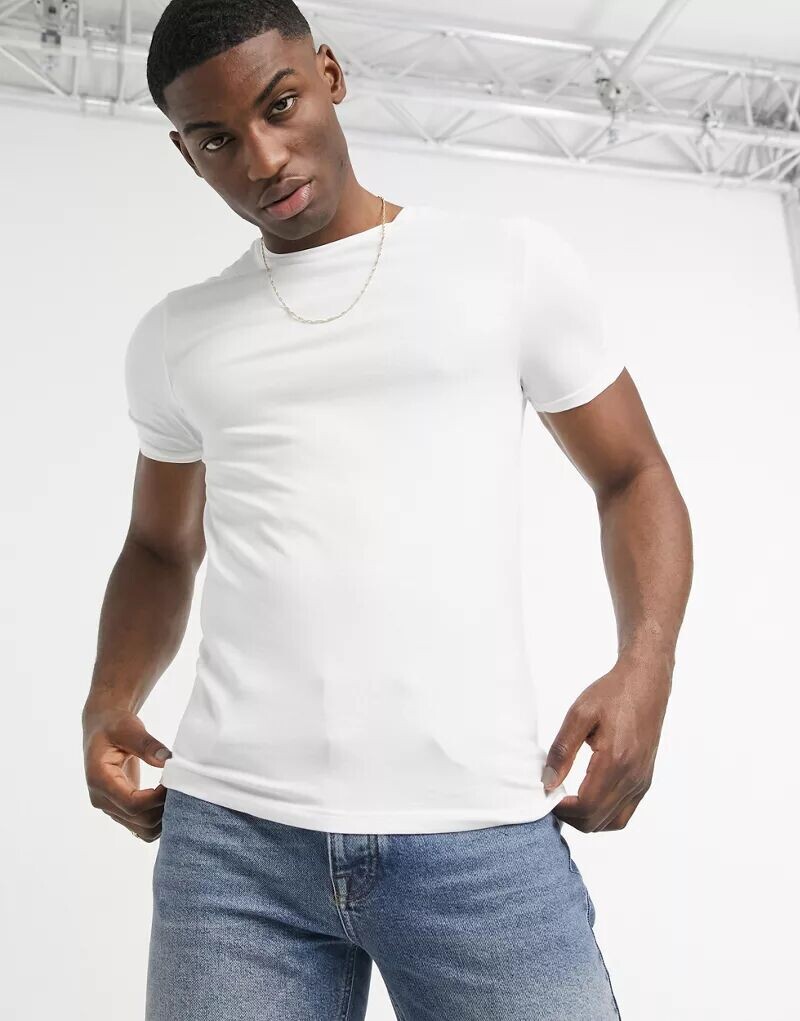 

Белая рубашка с длинными рукавами River Island