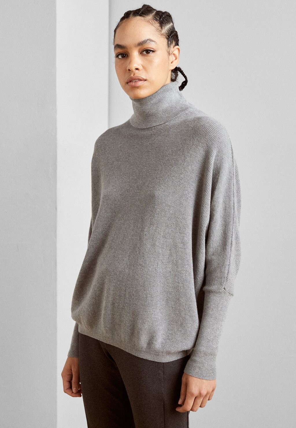 Джемпер Esprit Badwing Rollneck, средне-серый свитер esprit badwing roundneck средне серый