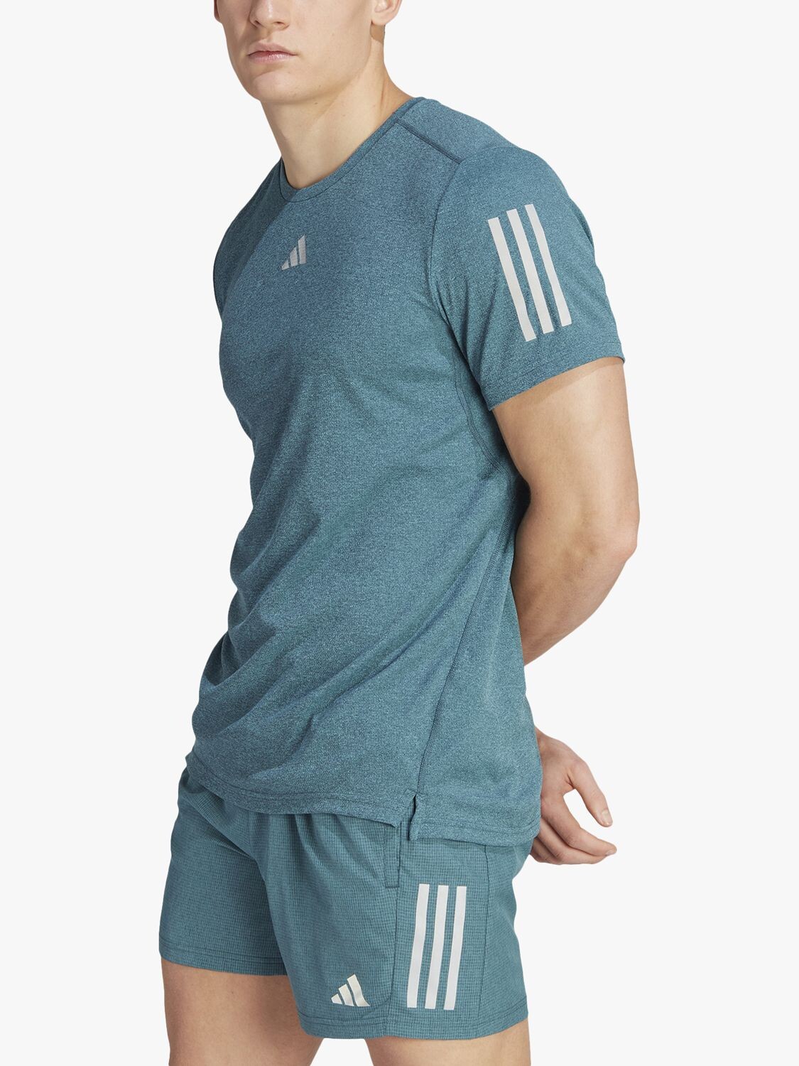 

Adidas Own The Run Heather Беговая футболка из переработанного материала, Arctic Night Mel