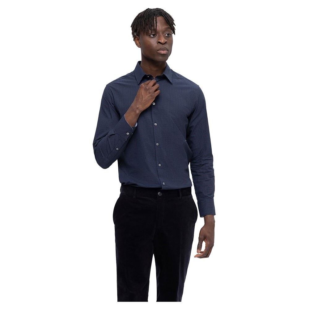 

Рубашка с длинным рукавом Selected Slimsoho-Detail, синий