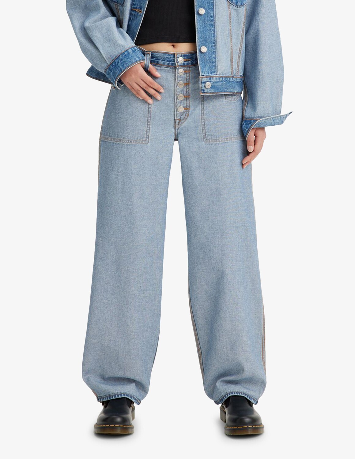 

Двусторонние мешковатые джинсы l32 Levi's, синий