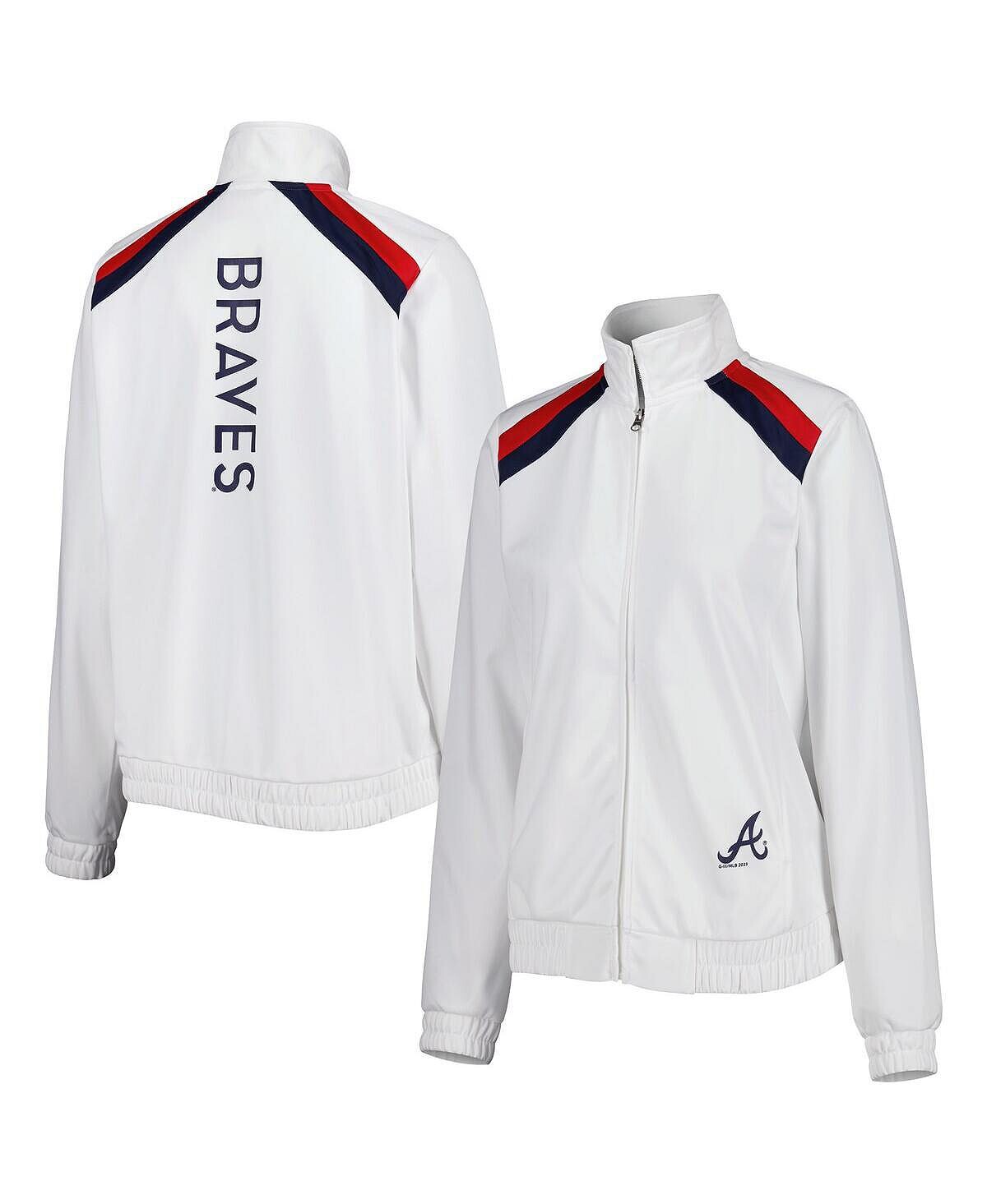 

Женская белая спортивная куртка с молнией во всю длину Atlanta Braves Red Flag G-III 4Her by Carl Banks, белый