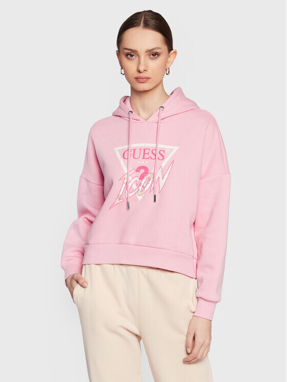 

Толстовка свободного кроя Guess, розовый