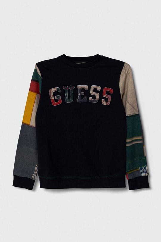

Детская хлопковая толстовка Guess, темно-синий