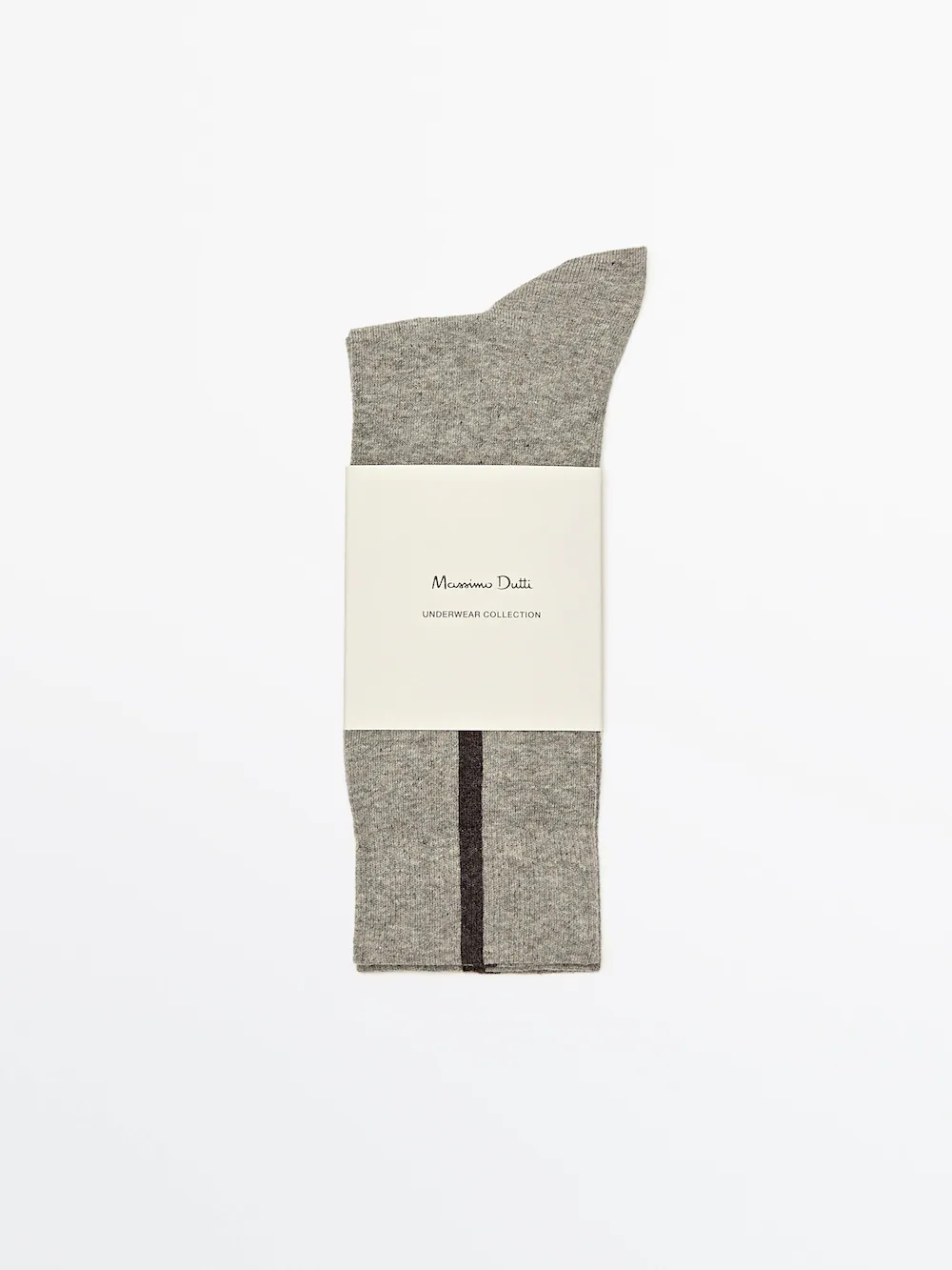 

Длинные носки с контрастной полосой Massimo Dutti, серый