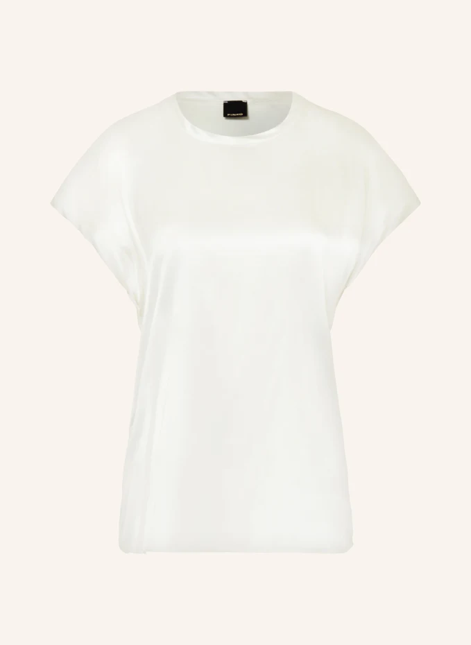 Блузка-рубашка farida из атласа Pinko, белый