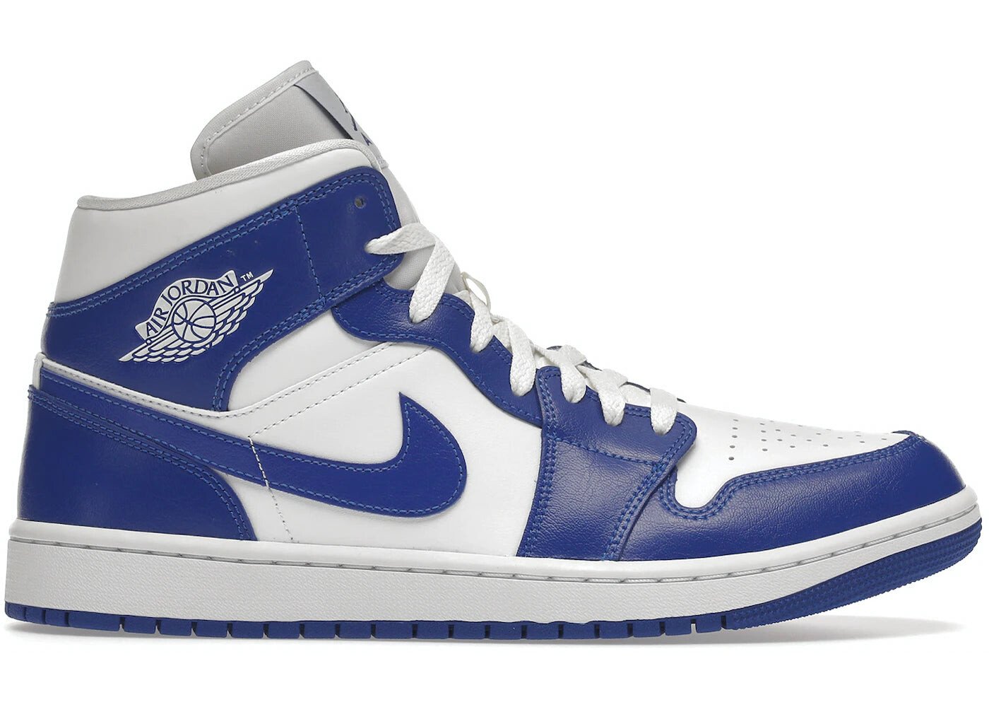 

Кроссовки Nike Air Jordan 1 Mid Kentucky Blue (W), белый / синий