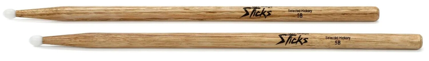 

Барабанные палочки Hickory для сцены - 5B - нейлоновый наконечник