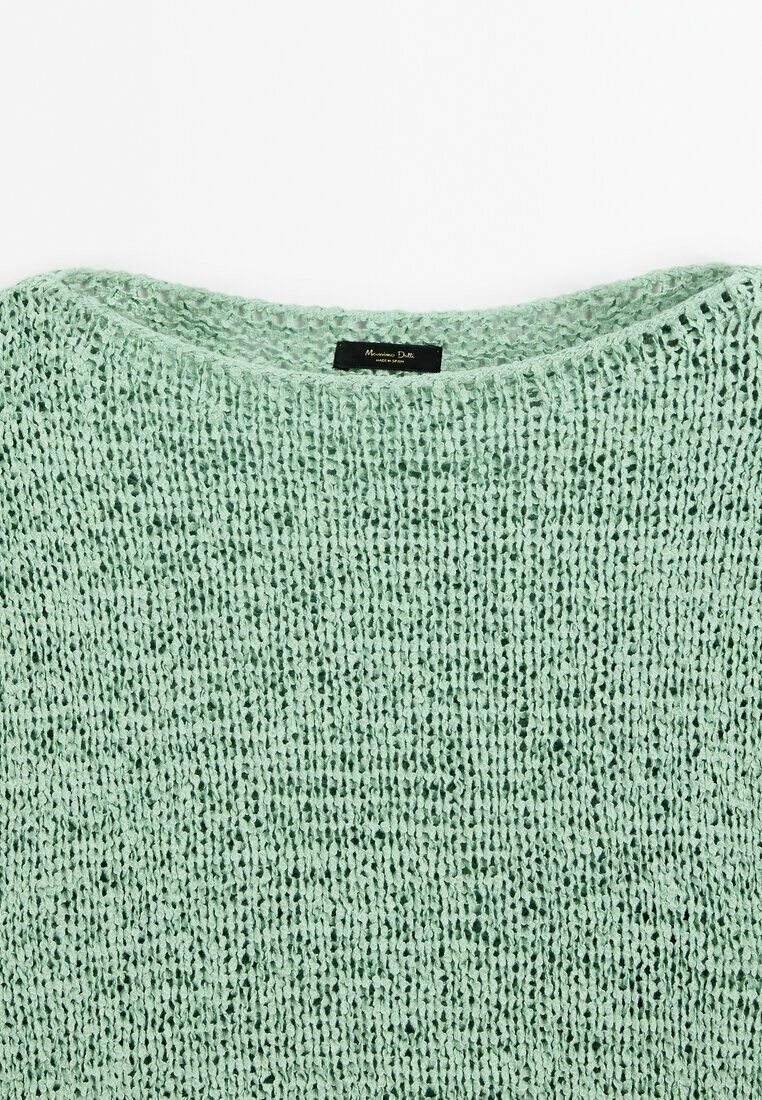 

Свитер FLECKED WITH BOAT NECK Massimo Dutti, бирюзовый