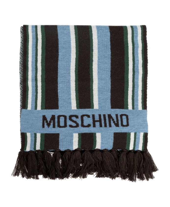 

Шарф с полосатым узором Moschino, мультиколор