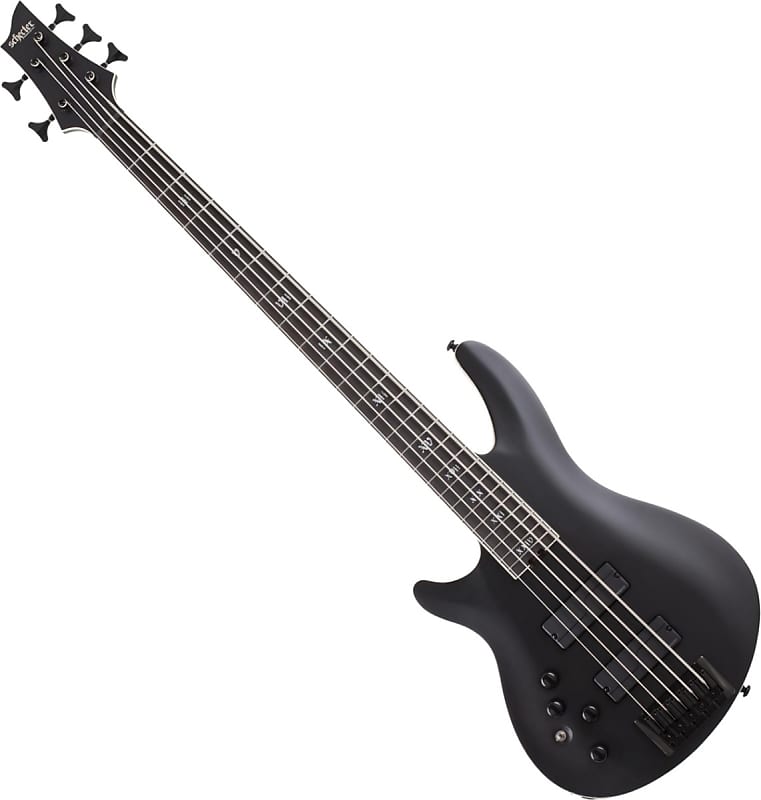 Басс гитара Schecter SLS ELITE-5 Evil Twin Left Hand Electric Bass in Satin Black