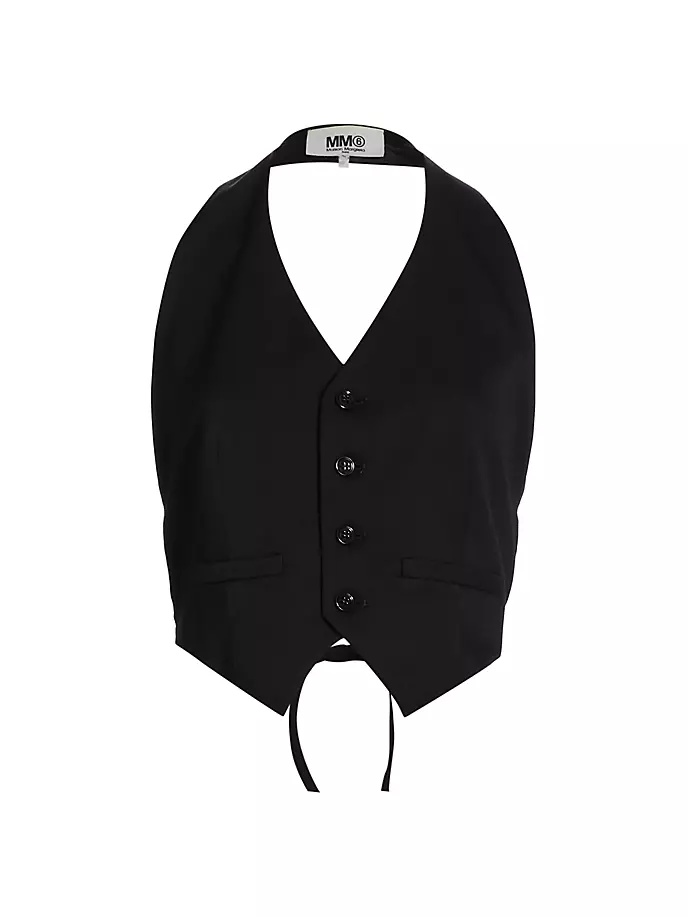 

Жилет с завязкой на спине Mm6 Maison Margiela, черный