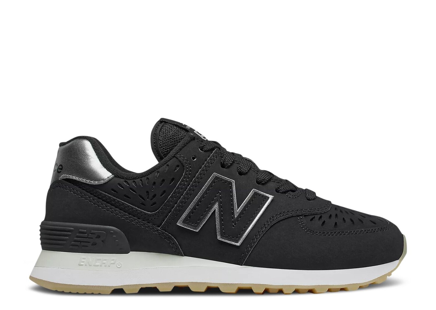 

Кроссовки New Balance Wmns 574 'Black Dark Silver Metallic', черный